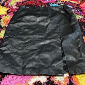 Faux leather skirt